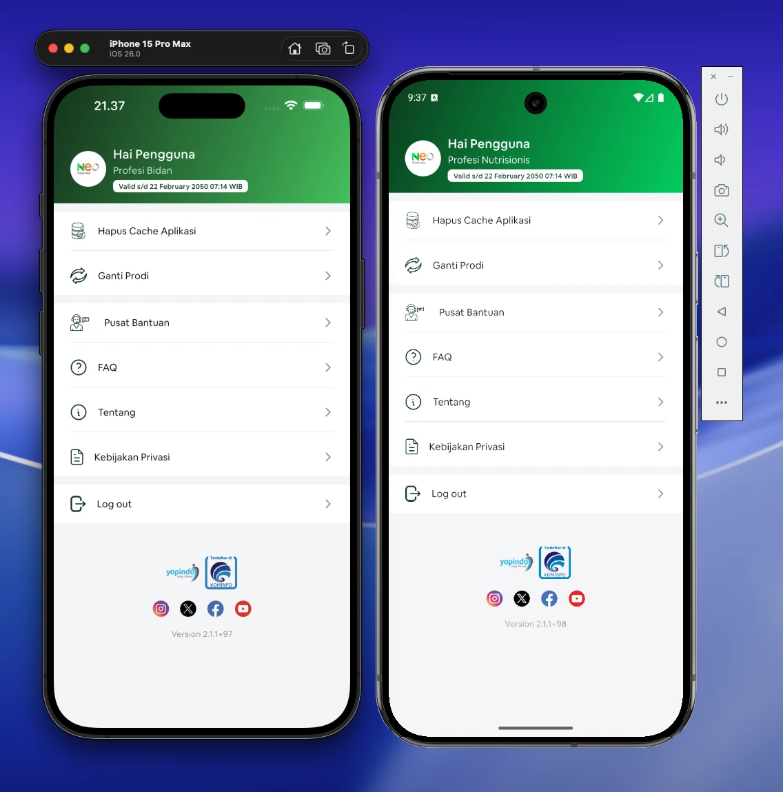 User Profile & Settings